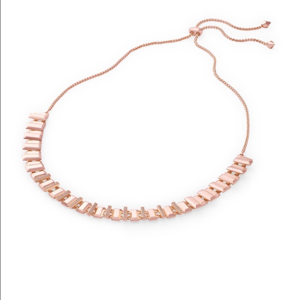 Kendra Scott Harper Adjustable Rose Gold Choker Necklace